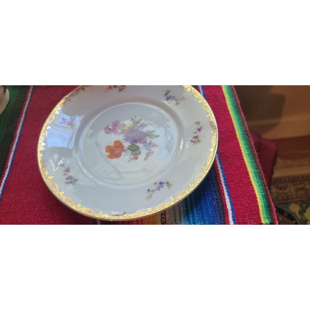 Vintage Rare Beyer & Bock Royal Rudolstadt Rudolstadt-Volkstedt plate pansies go